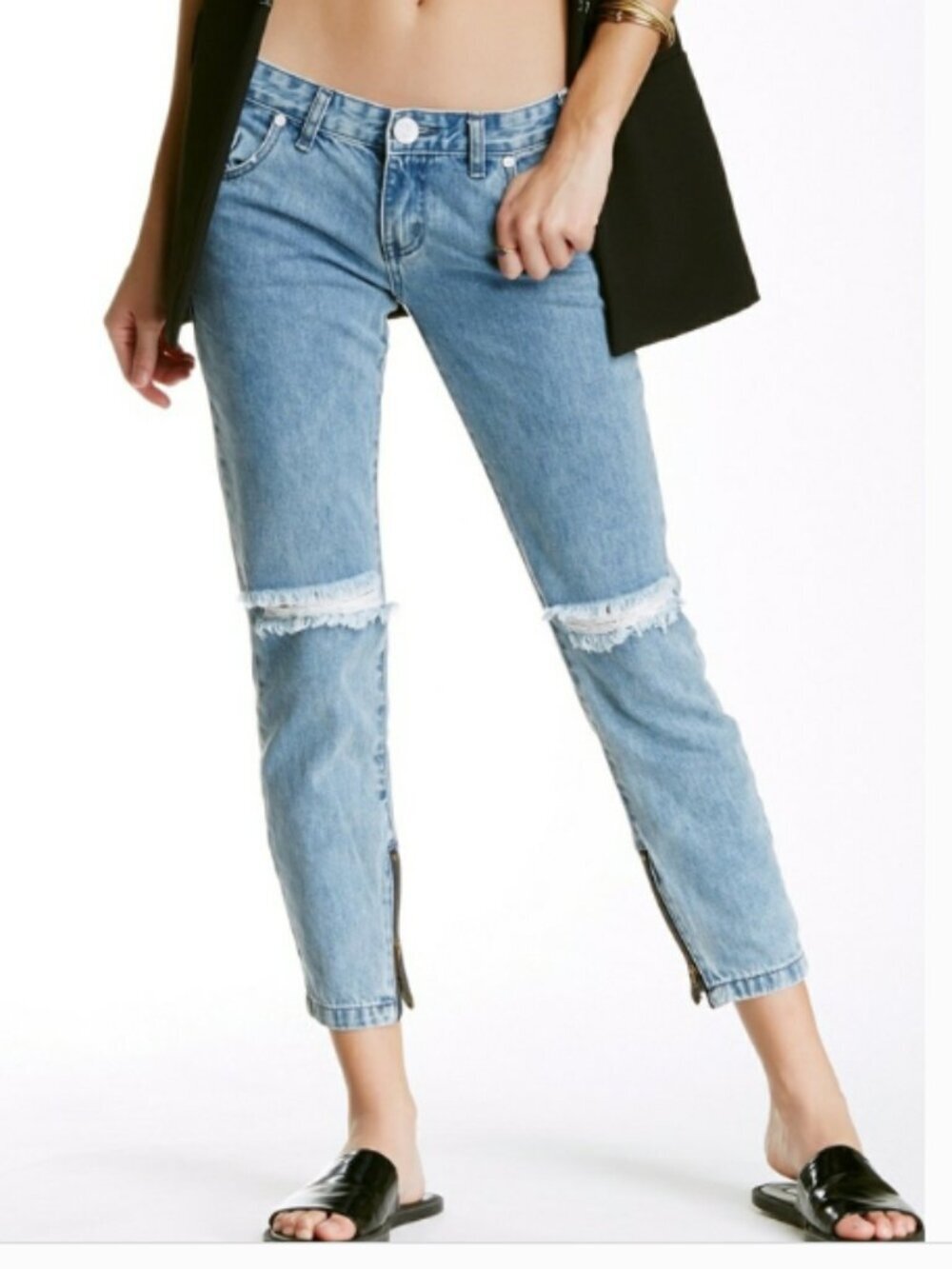 NWT ONE x ONE TEASPOON Freebirds Rigid Skinny Jeans Blue Socie 26